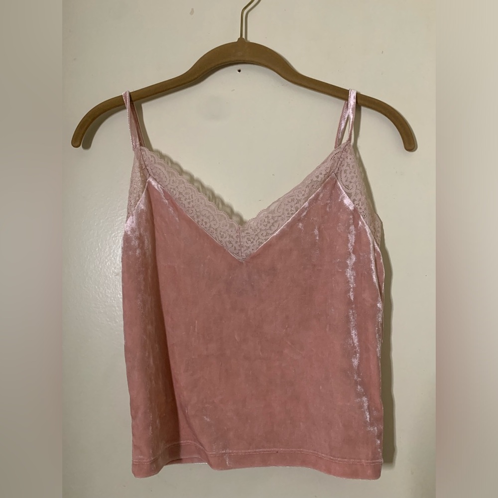 F21 MAUVE VELOUR TANK S